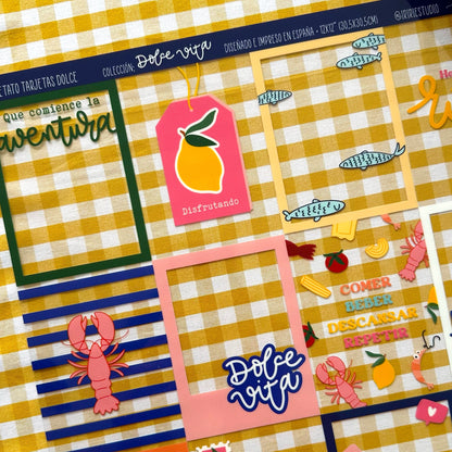 ACETATO TARJETAS DOLCE - DOLCE VITA - SCRAPBOOKING
