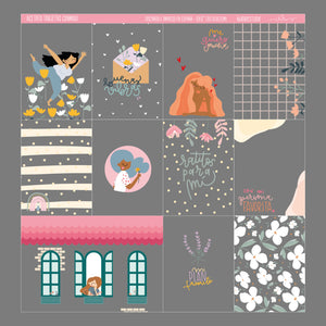ACETATO TARJETAS CONMIGO - HILO ROJO - SCRAPBOOKING