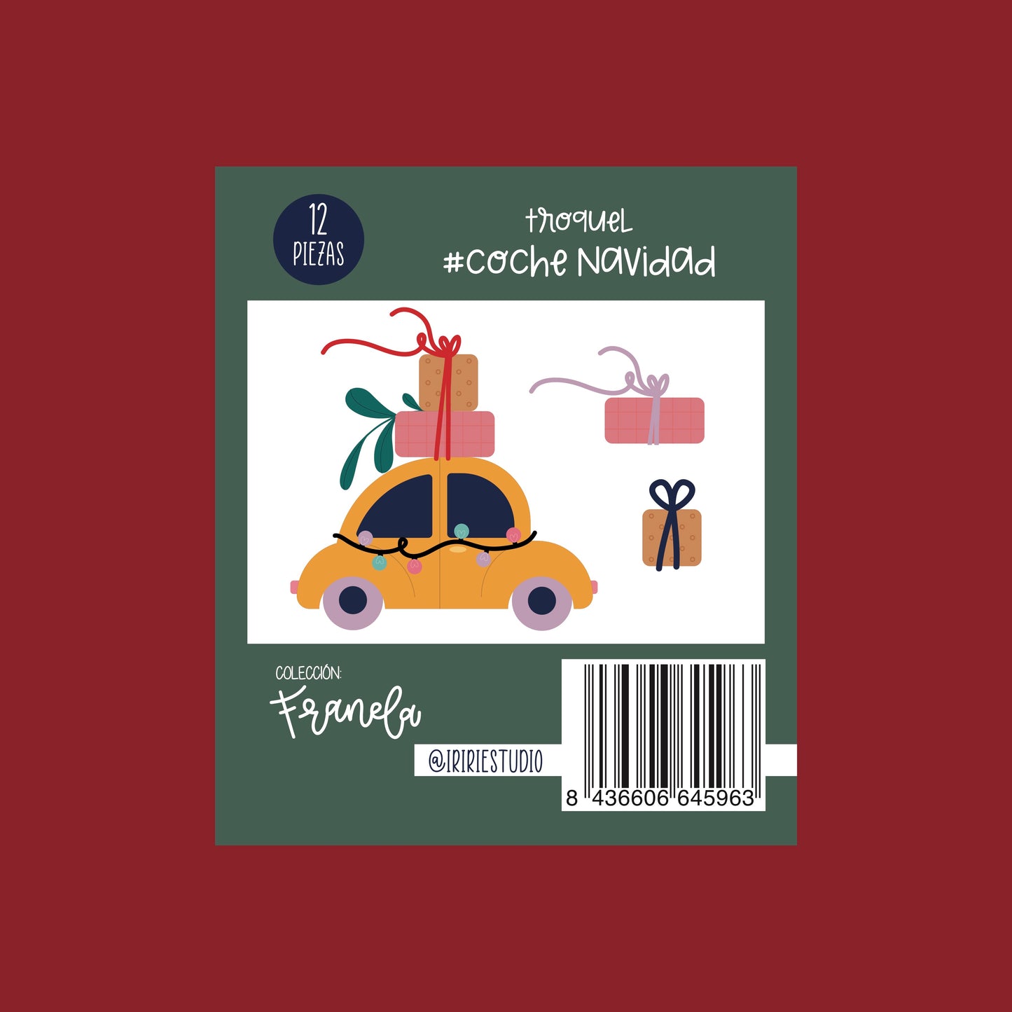 RESERVA TROQUEL COCHE NAVIDAD - FRANELA - IMPERDIBLES - SCRAPBOOKING