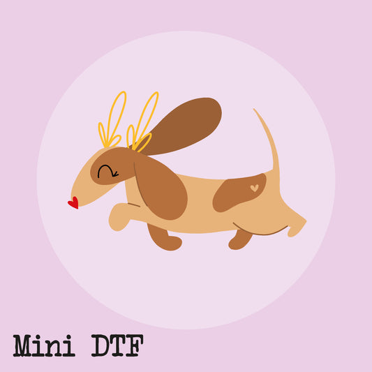 MINI PEGATINA RUDOLF SALCHICHA DTF  - IMPERDIBLES - SCRAPBOOKING