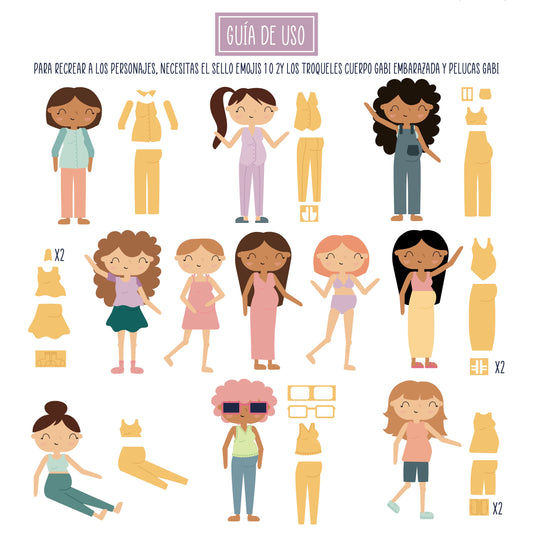 TROQUEL ROPA BÁSICA GABI EMBARAZADA - COL. INFINITA - SCRAPBOOKING