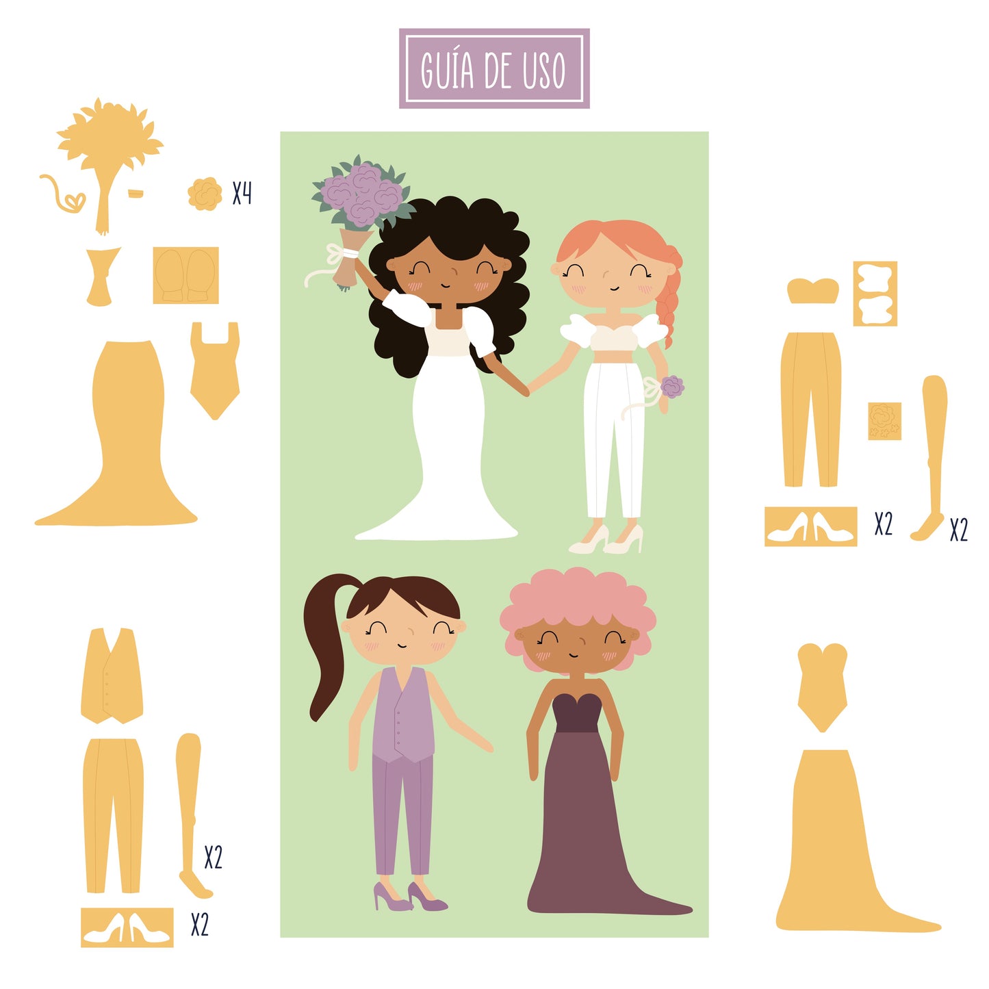 TROQUEL ROPA GABI BODA / EVENTOS - BBC Y EVENTOS - COL. INFINITA - SCRAPBOOKING