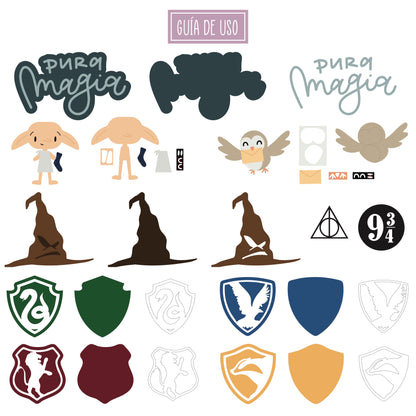 PACK COMPLEMENTOS MAGIA (troquel + troquelable) - INFINITA - SCARPBOOKING