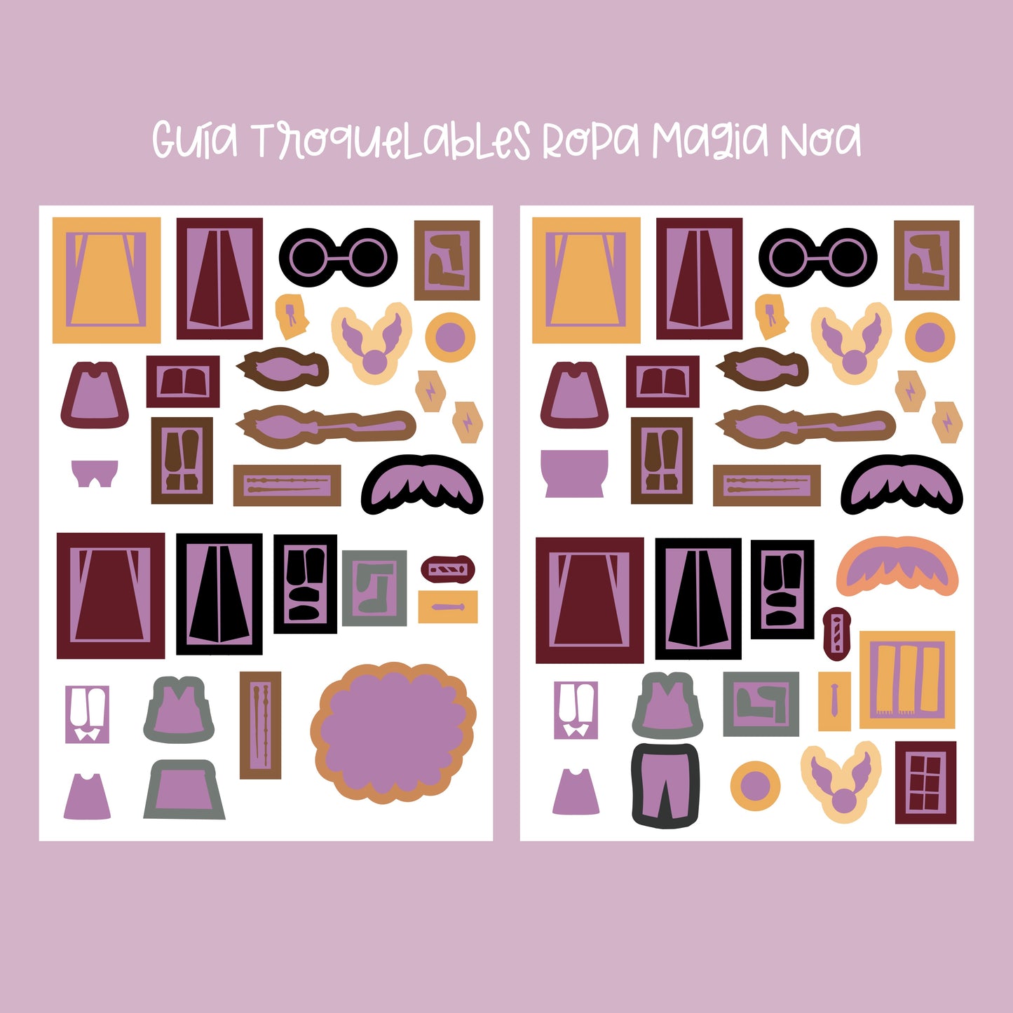 PACK ROPA MAGIA NOA (troquel + troquelable) - INFINITA - SCARPBOOKING