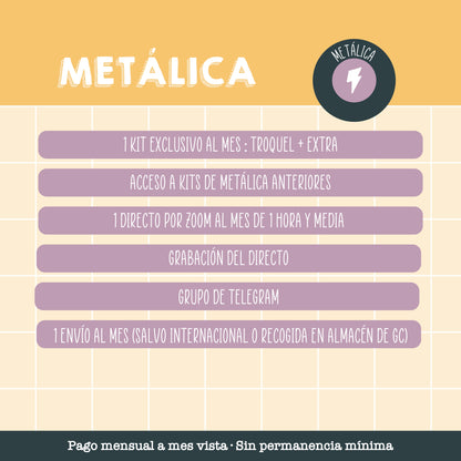 SUSCRIPCIÓN METÁLICA PAGO ANUAL - SUSCRIPCIÓN SCRAPBOOKING