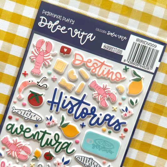PEGATINAS PUFFY DOLCE VITA - SCRAPBOOKING