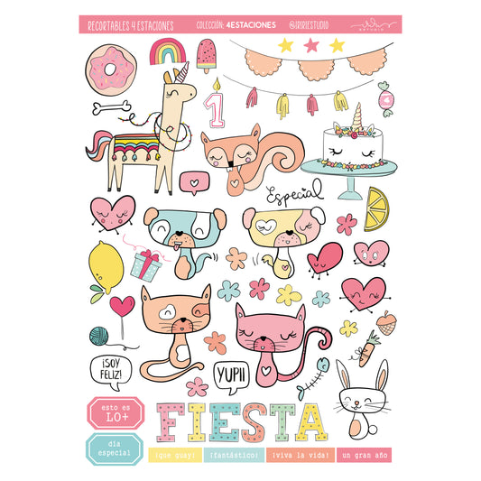 RECORTABLES 4 ESTACIONES  - (NO SON DIE CUTS ) - REPO BAJO PEDIDO - SCRAPBOOKING