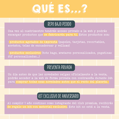COMBO BÁSICO: METÁLICA + CLUB CONFETI BÁSICO - SUSCRIPCIÓN CUATRIMESTRAL DE PAGO MENSUAL - SCRAPBOOKING