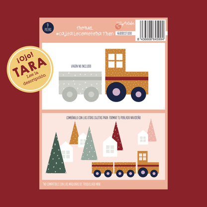 ¡OJO: TARA! RESERVA TROQUEL CAJITA LOCOMOTORA TREN - FRANELA - IMPERDIBLES - SCRAPBOOKING