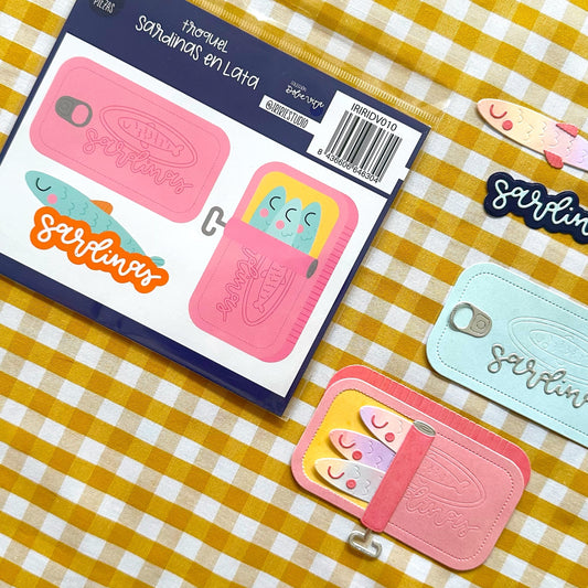TROQUEL SARDINAS EN LATA - DOLCE VITA - SCRAPBOOKING