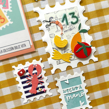 TROQUEL POSTALES - DOLCE VITA - IMPERDIBLES - SCRAPBOOKING
