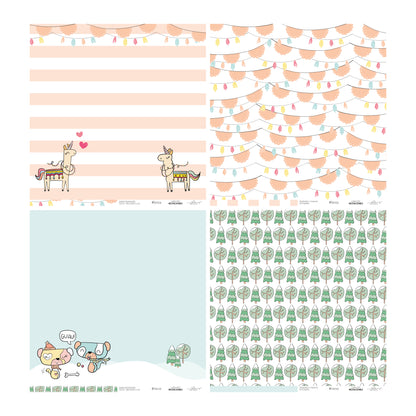KIT 20 PAPELES 4 ESTACIONES 12X12" - REPO BAJO PEDIDO - SCRAPBOOKING