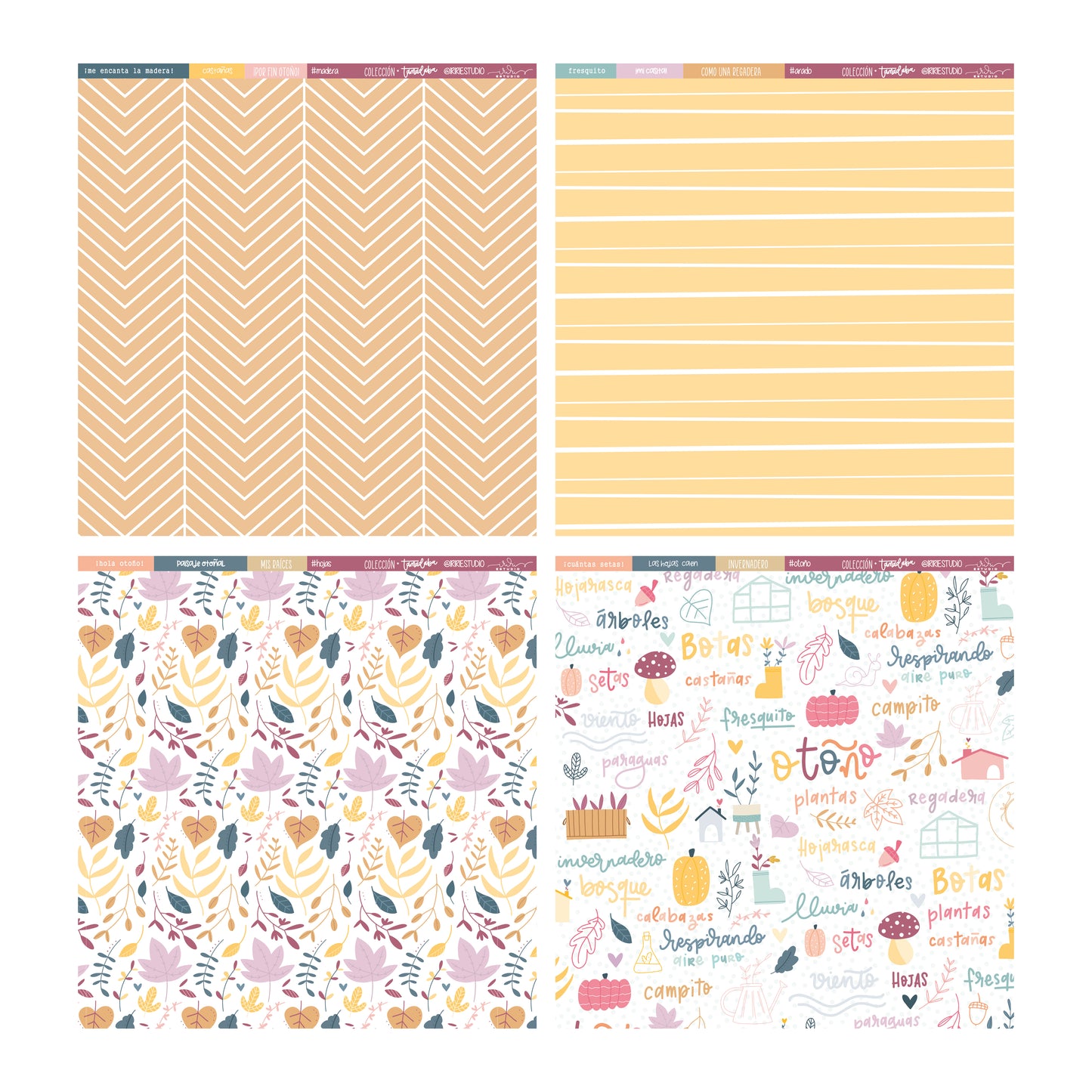 KIT 12 PAPELES TAMADABA 12X12" - SCRAPBOOKING