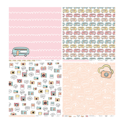 KIT 20 PAPELES VIAJES 12X12" - REPO BAJO PEDIDO - SCRAPBOOKING