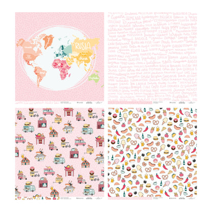 KIT 20 PAPELES AVENTURA 12X12" - REPO BAJO PEDIDO - SCRAPBOOKING