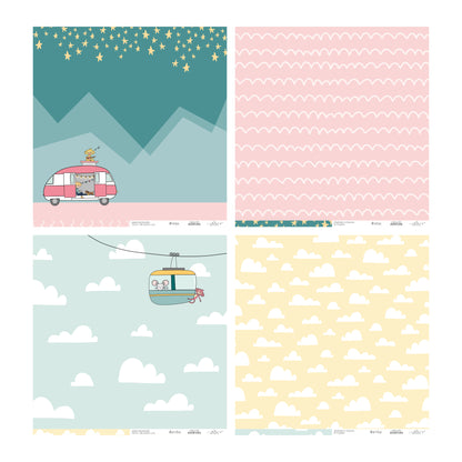 KIT 20 PAPELES AVENTURA 12X12" - REPO BAJO PEDIDO - SCRAPBOOKING