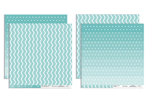 KIT 10 PAPELES BÁSICOS TRÓPICO - BÁSICOS SCRAPBOOKING