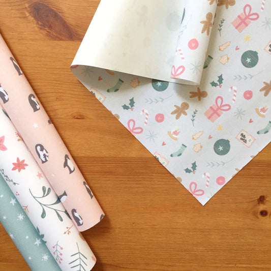 TELA DE ENCUADERNAR EN ROLLO NAVIDAD - TEJEDA - REPO BAJO PEDIDO - SCRAPBOOKING