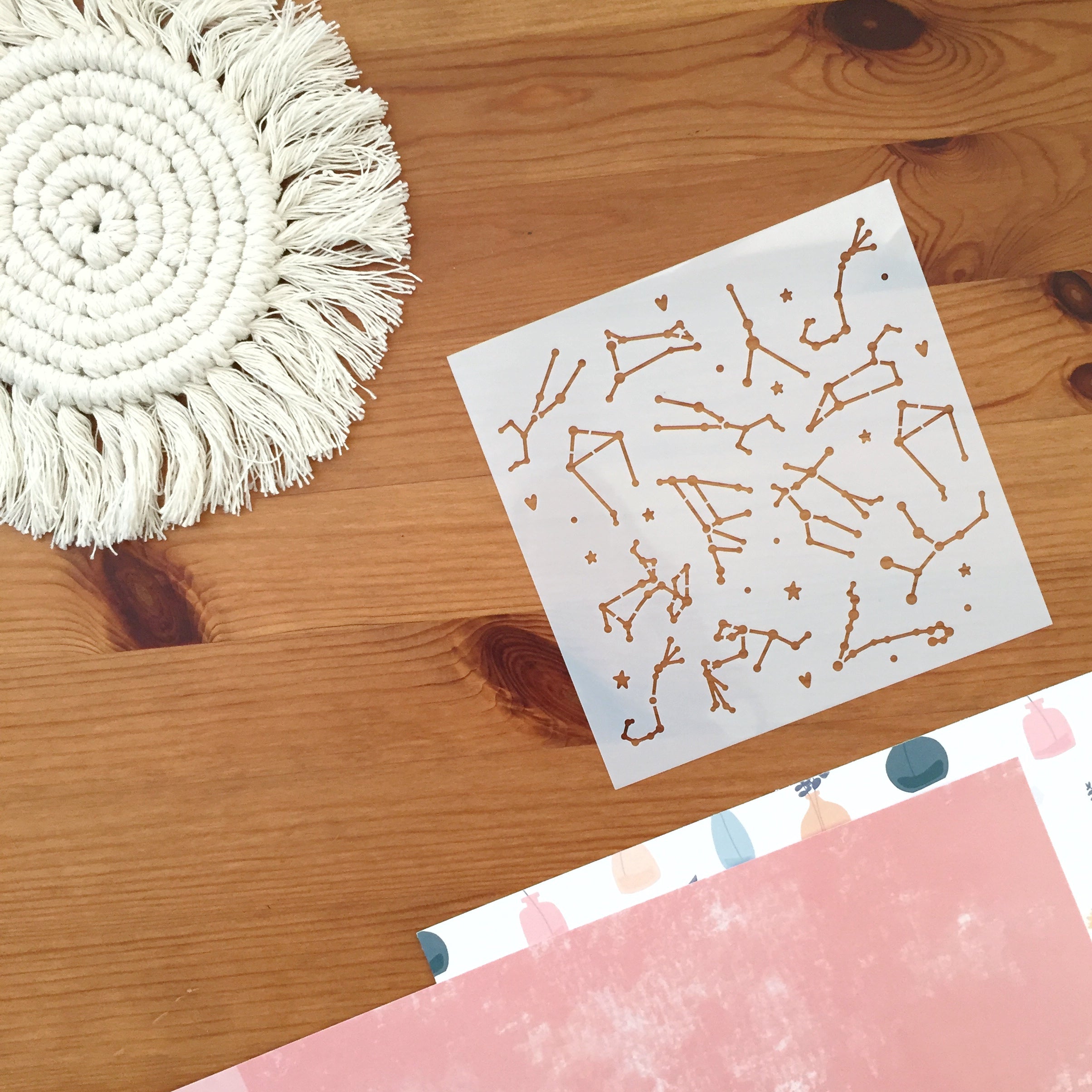 STENCIL CONSTELACIONES - CALMA - SCRAPBOOKING