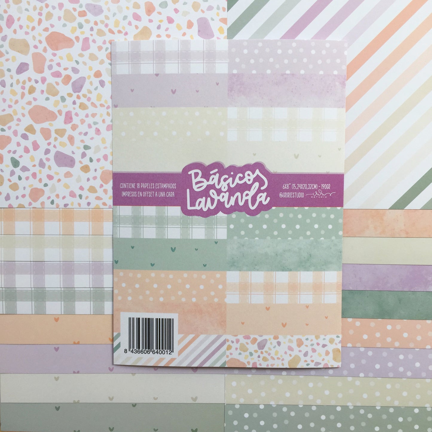 KIT 18 PAPELES BÁSICOS LAVANDA 6X8" - TATITA - SCRAPBOOKING
