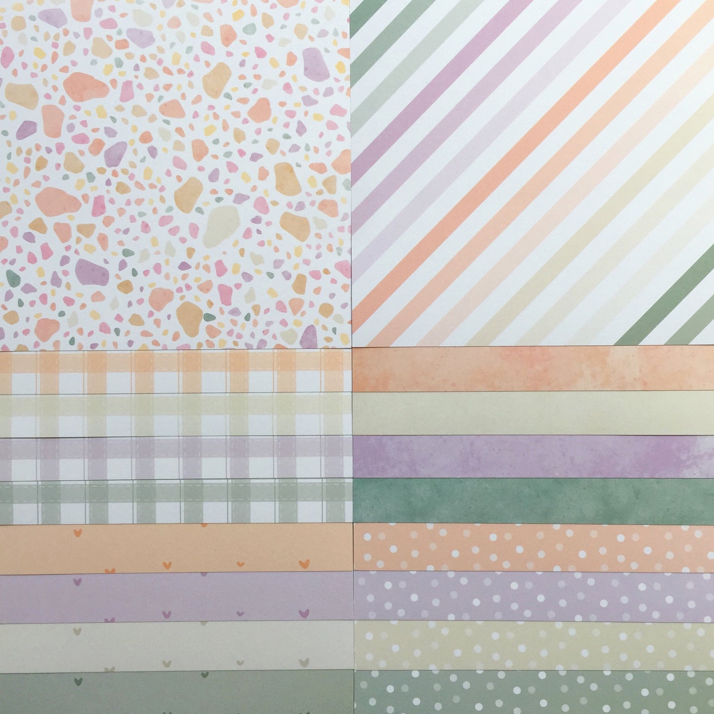 KIT 18 PAPELES BÁSICOS LAVANDA 6X8" - TATITA - SCRAPBOOKING