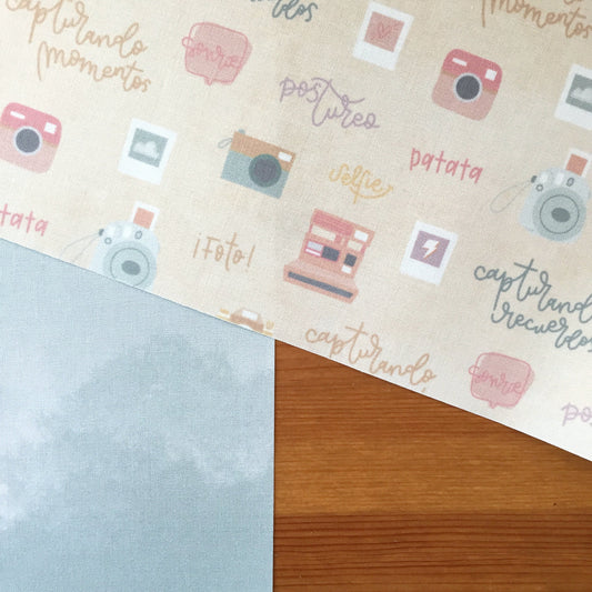 PACK 2 TELAS DE ENCUADERNAR SELFIE - SCRAP POWER - REPOSICIÓN CLUB CONFETI - SCRAPBOOKING