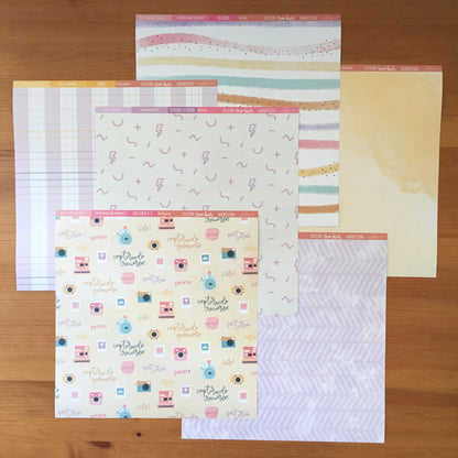 KIT 12 PAPELES SCRAP POWER - 12X12" 1 CARA - SCRAPBOOKING
