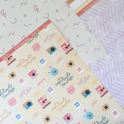 KIT 12 PAPELES SCRAP POWER - 12X12" 1 CARA - SCRAPBOOKING