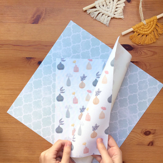 PACK 2 TELAS BOHO - CALMA - REPO BAJO PEDIDO - SCRAPBOOKING