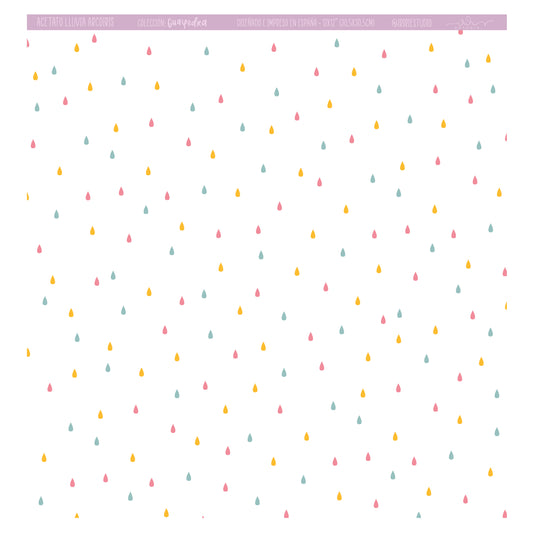 ACETATO LLUVIA ARCOIRIS - GUAYEDRA - REPO BAJO PEDIDO - SCRAPBOOKING