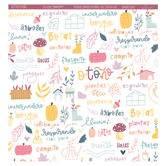 ACETATO OTOÑO - TAMADABA - REPO BAJO PEDIDO - SCRAPBOOKING