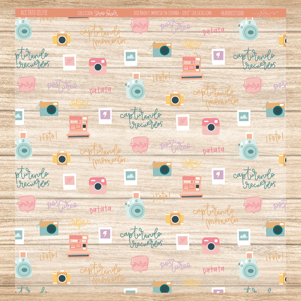 ACETATO SELFIE - SCRAP POWER - SCRAPBOOKING