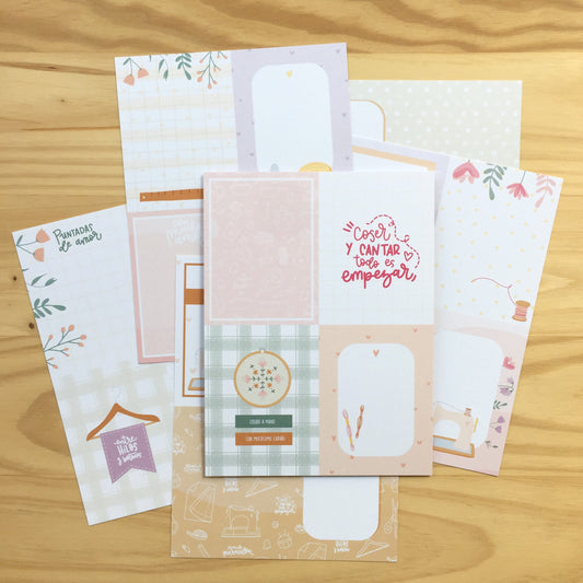 PACK TARJETAS COSTURA - TATITA - REPO BAJO PEDIDO - SCRAPBOOKING