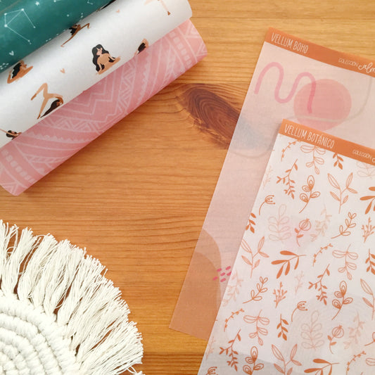 PACK 6 VELLUMS CALMA - REPO BAJO PEDIDO - SCRAPBOOKING