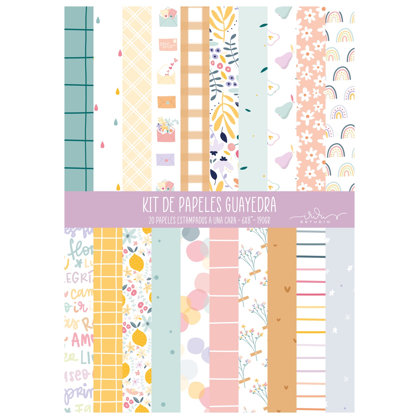 KIT 20 PAPELES GUAYEDRA 6X8" - REPO BAJO PEDIDO - SCRAPBOOKING