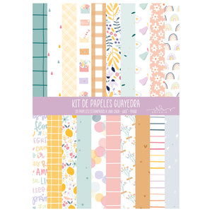 KIT 20 PAPELES GUAYEDRA 6X8" - SCRAPBOOKING