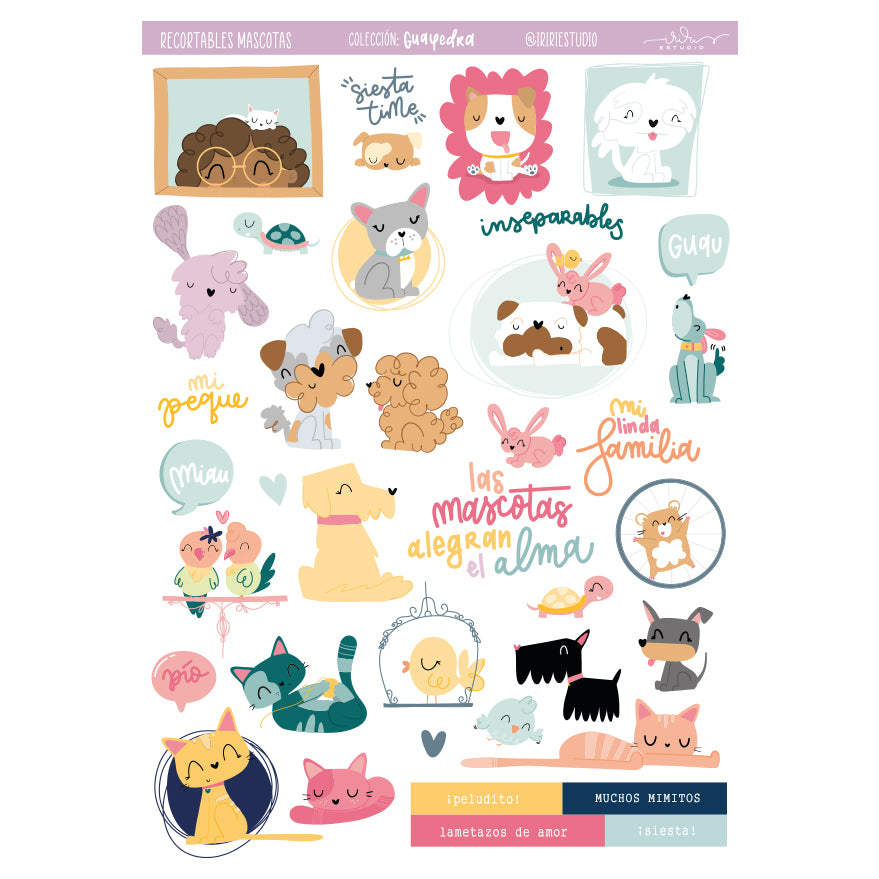 RECORTABLES MASCOTAS - GUAYEDRA  - SCRAPBOOKING