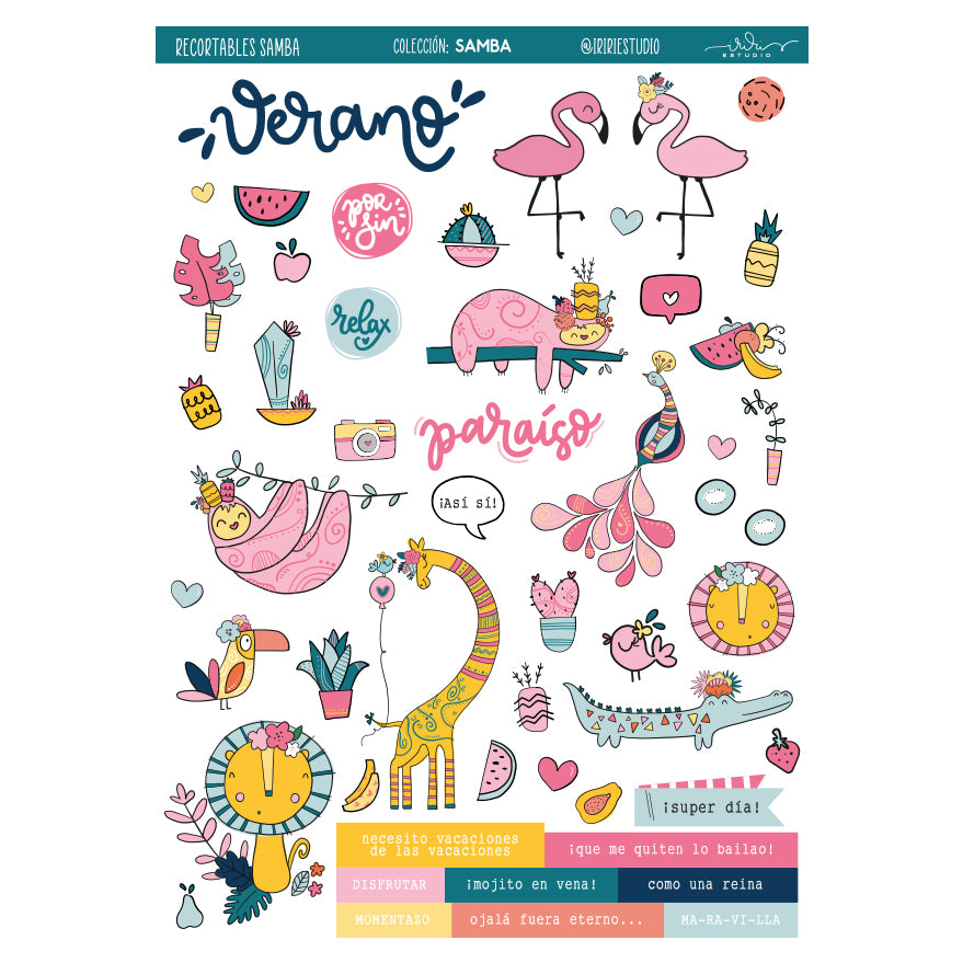 RECORTABLES SAMBA  - (NO SON DIE CUTS ) - SCRAPBOOKING