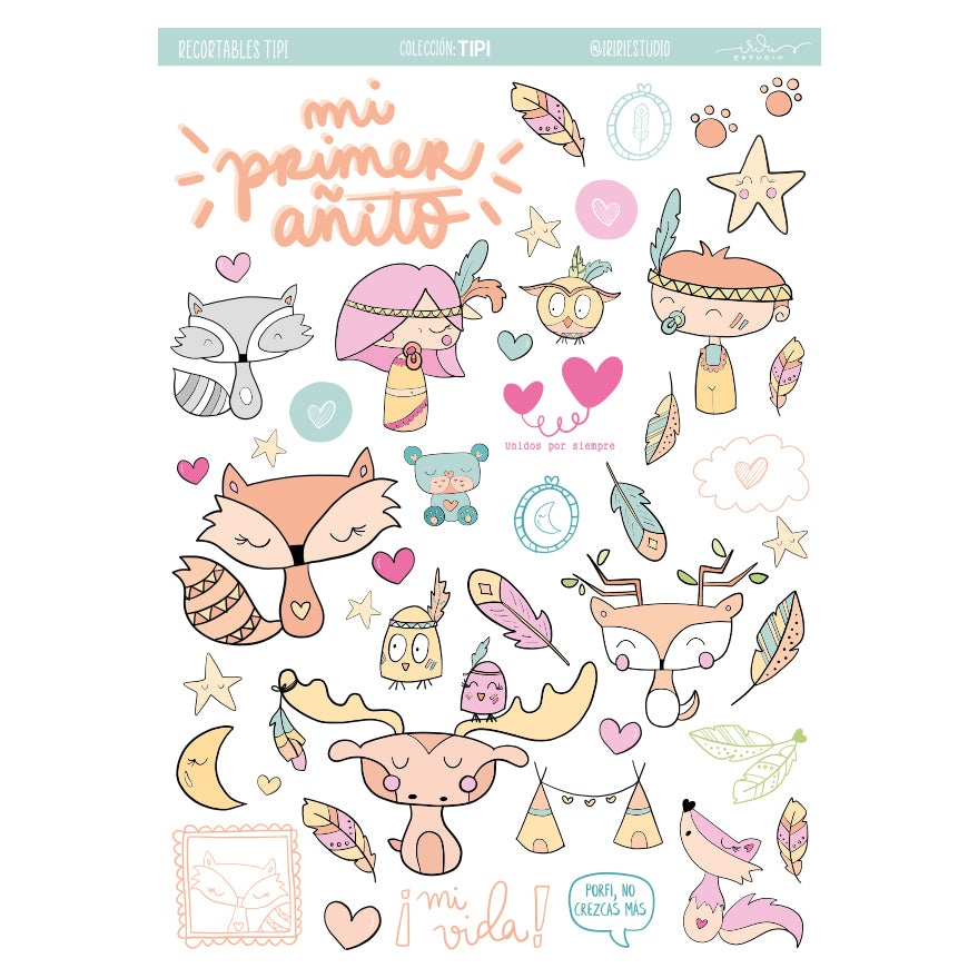 RECORTABLES TIPI - (NO SON DIE CUTS ) - SCRAPBOOKING